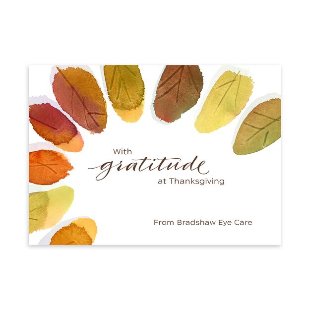 Autumn Leaves Customizable Thanksgiving Card