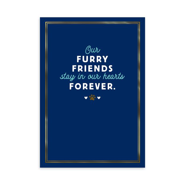 Furry Friends Loss of Pet Sympathy Card