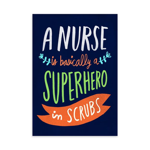 Superhero in Scrubs Nurse Appreciation Card