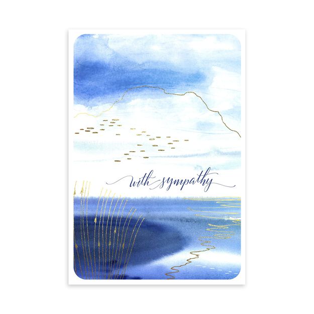 Watercolor Shore Sympathy Card