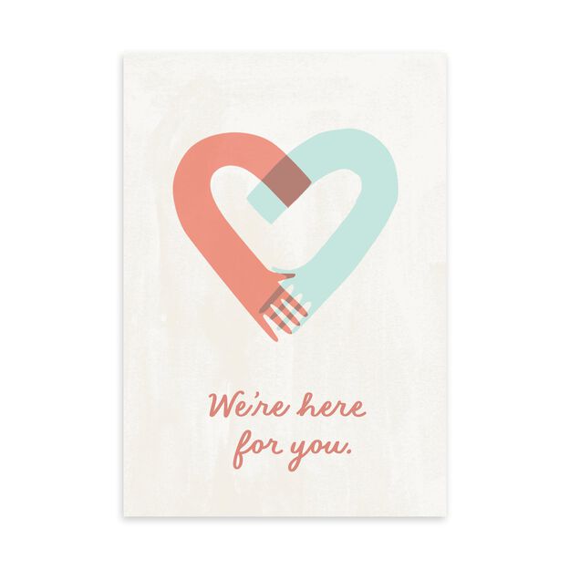 Here for You Hands & Heart Encouragement Card