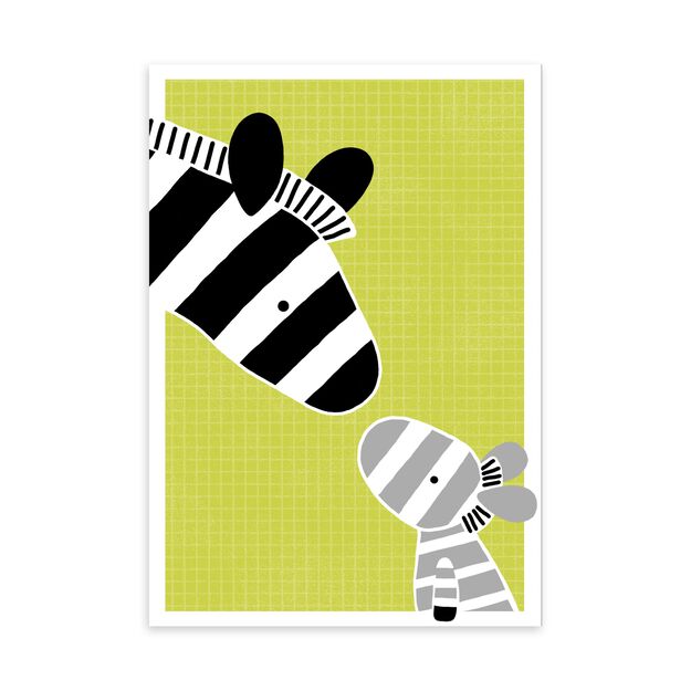 Zebra Family New Baby Card